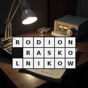 Hasło krzyżówkowe główny bohater powieści zbrodnia i kara - rodion raskolnikow – rozwiązanie, synonimy, podpowiedzi i definicje krzyżówkowe